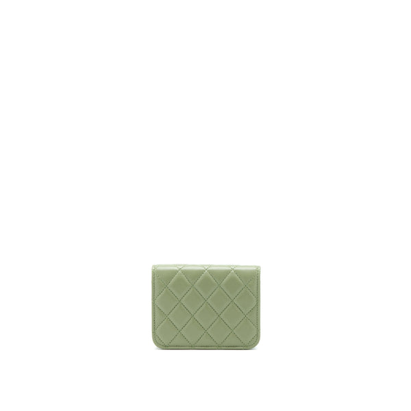Chanel Pearl Crush Mini Flap Bag Lambskin Green GHW