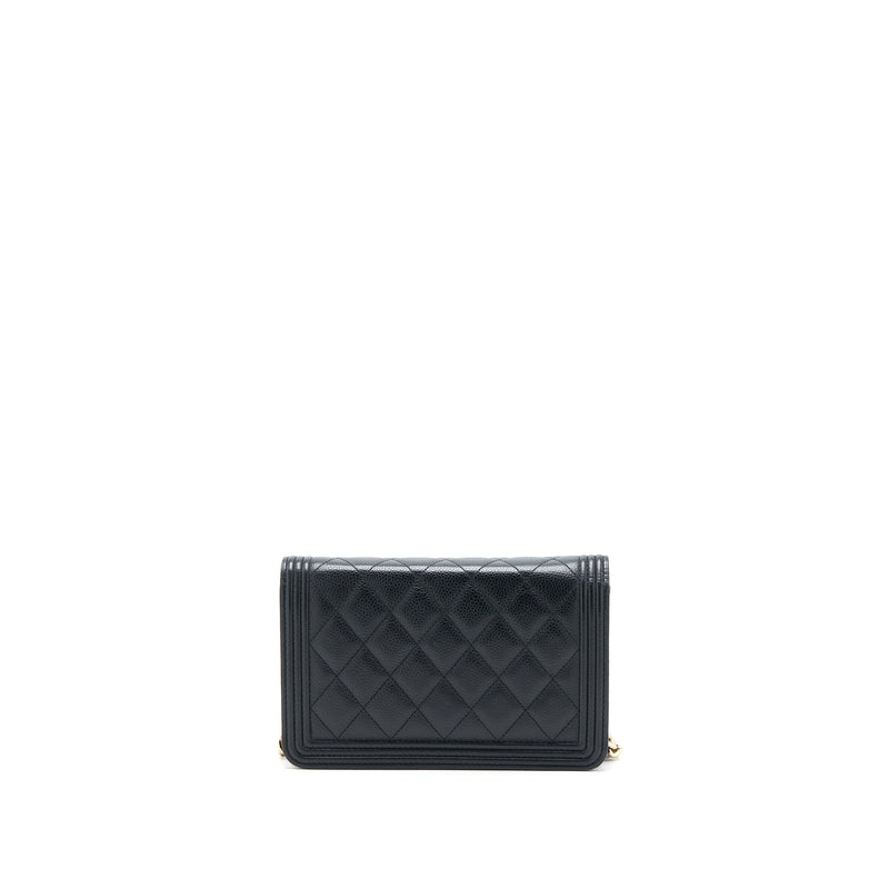 Chanel Boy Wallet On Chain Caviar Black LGHW
