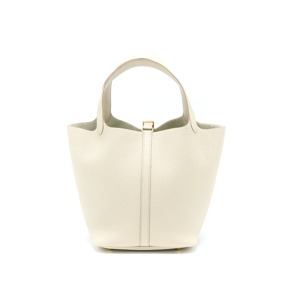 Hermes Picotin 22 Lock Bag Clemence 8L Beton GHW Stamp U