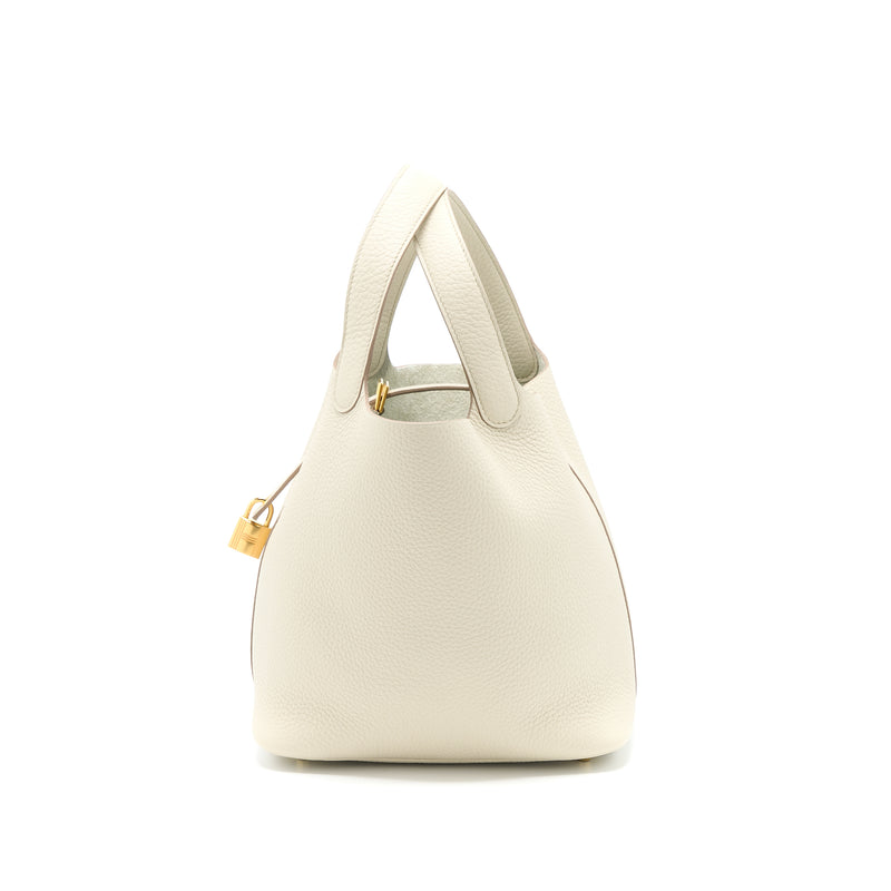 Hermes Picotin 22 Lock Bag Clemence 8L Beton GHW Stamp U