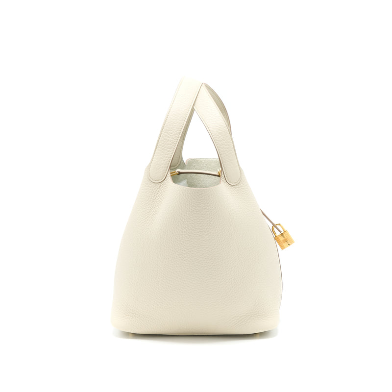 Hermes Picotin 22 Lock Bag Clemence 8L Beton GHW Stamp U