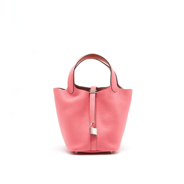 Hermes Picotin 18 Lock Bag Rose Azalee SHW