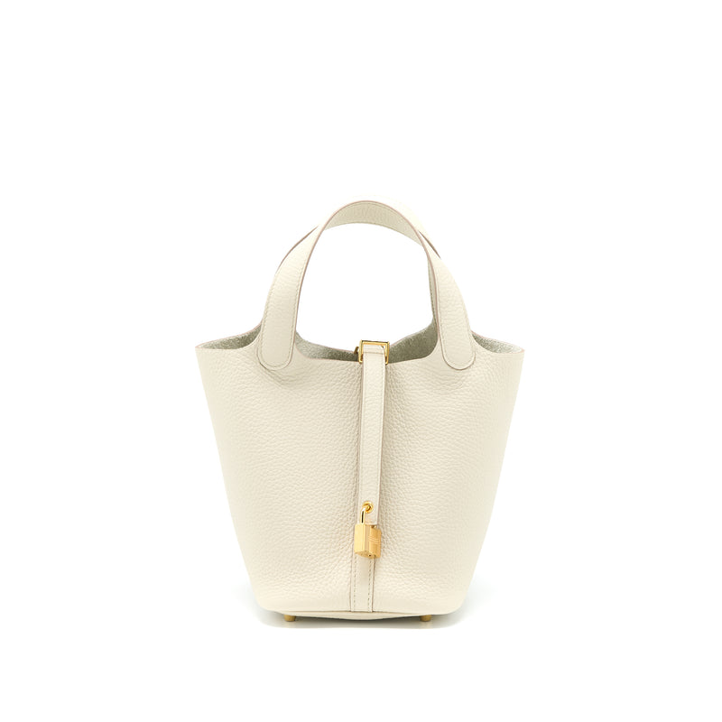 Hermes Picotin 18 Lock Bag Clemence Beton GHW Stamp U