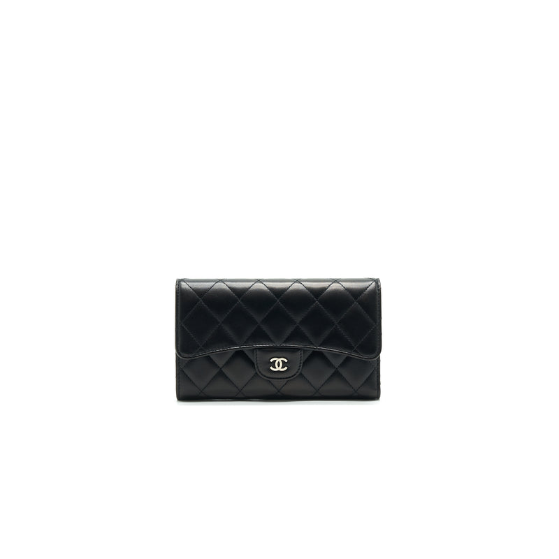 Chanel Classic Flap Wallet Lambskin Black SHW