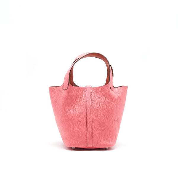 Hermes Picotin 18 Lock Bag Rose Azalee SHW