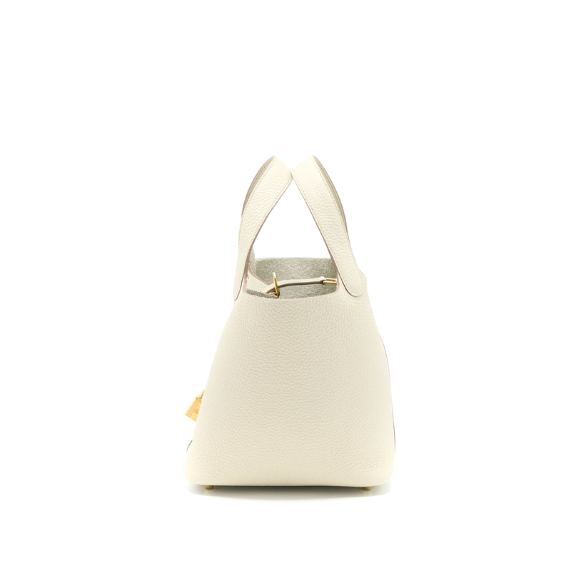 Hermes Picotin 18 Lock Bag Clemence Beton GHW Stamp U