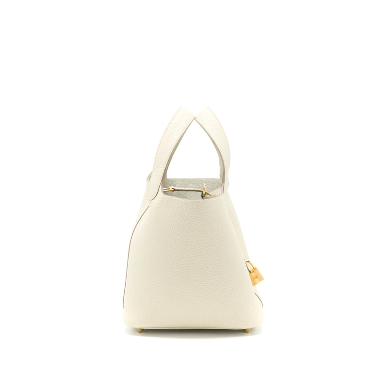 Hermes Picotin 18 Lock Bag Clemence Beton GHW Stamp U