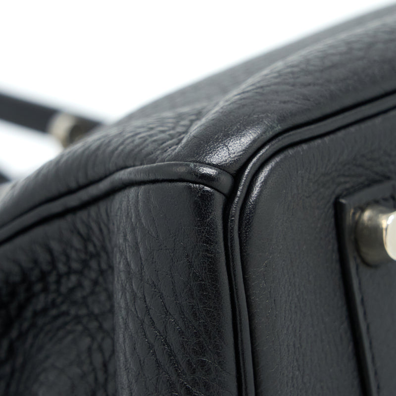 Hermes Birkin 35 Calfskin Black SHW Stamp Square E