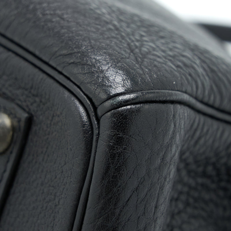 Hermes Birkin 35 Calfskin Black SHW Stamp Square E