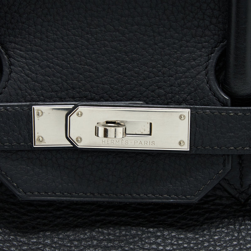 Hermes Birkin 35 Calfskin Black SHW Stamp Square E