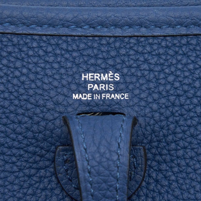Hermes Mini Evelyne 16 Taurillon Maurice Deep Blue/ Multicolour Strap SHW Stamp Y