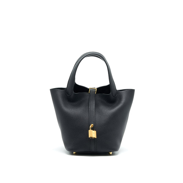 Hermes Picotin Lock 18 Black GHW Stamp D