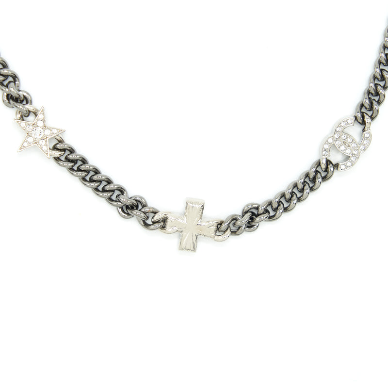 Chanel choker with crystal charms