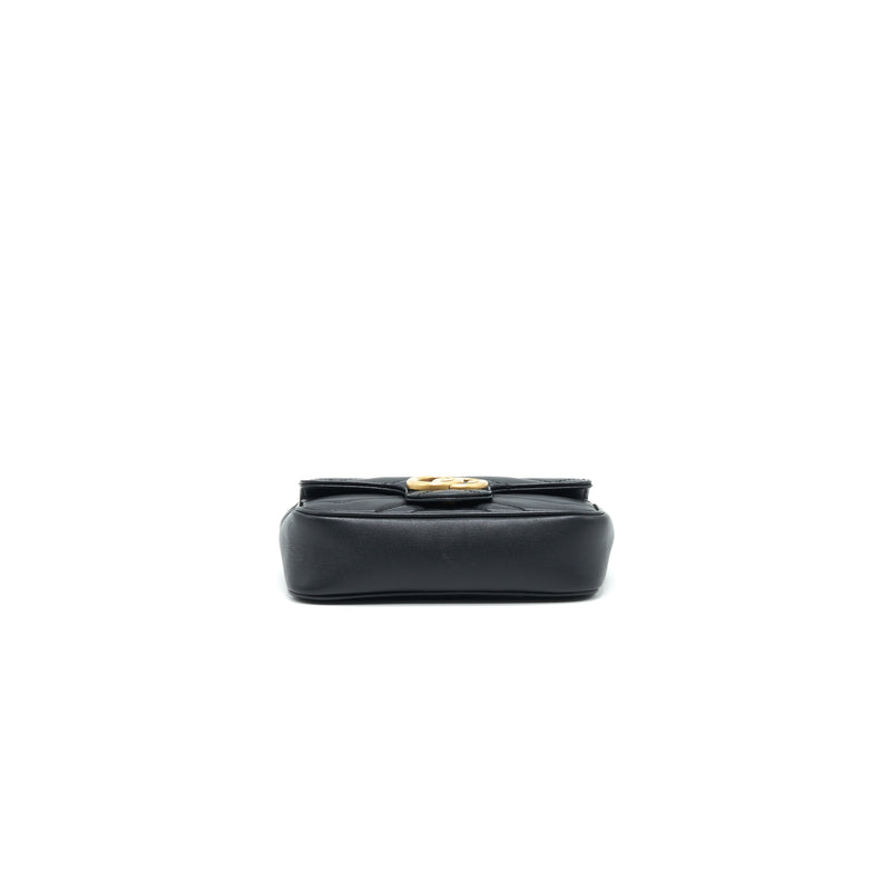 GUCCI GG MARMONT SUPER MINI BLACK GHW