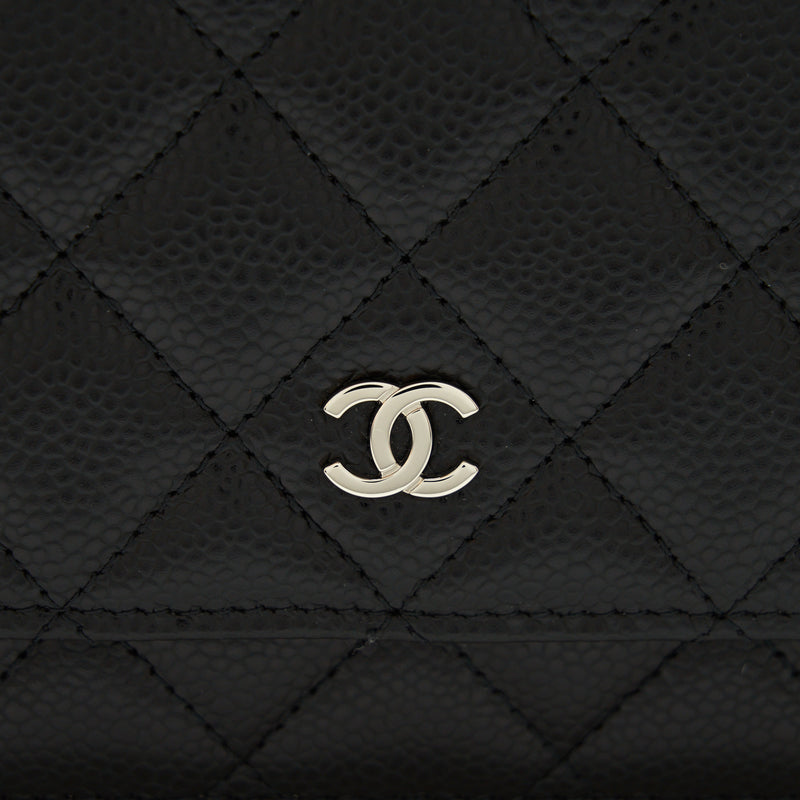 Chanel Classic Wallet On Chain Caviar Black SHW