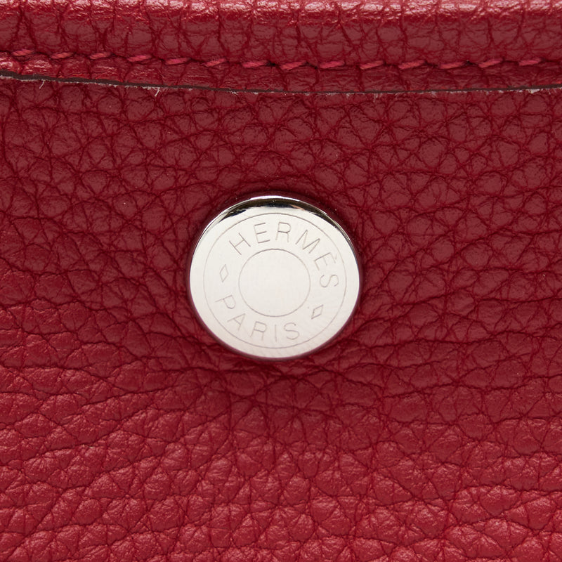 Hermes Garden Party 36 Dark Red SHW Stamp T