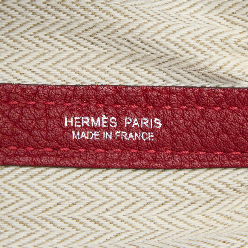 Hermes Garden Party 36 Dark Red SHW Stamp T