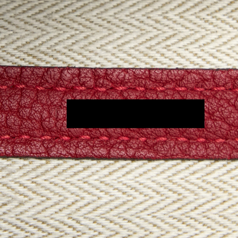 Hermes Garden Party 36 Dark Red SHW Stamp T