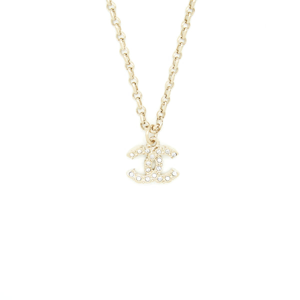 Chanel mini CC logo necklace with crystal LGHW