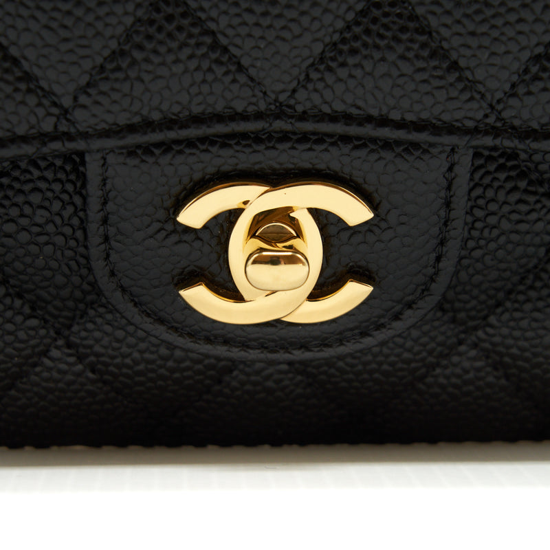 Chanel Small Classic Double Flap Caviar Black GHW