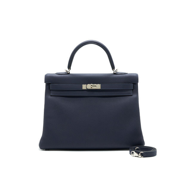 HERMES KELLY 35 BLEU NUIT SHW STAMP A