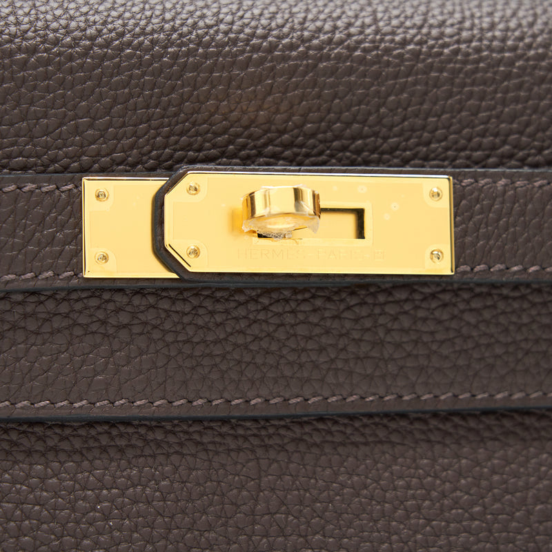 Hermes Kelly 28 Chocolate GHW Togo Leather