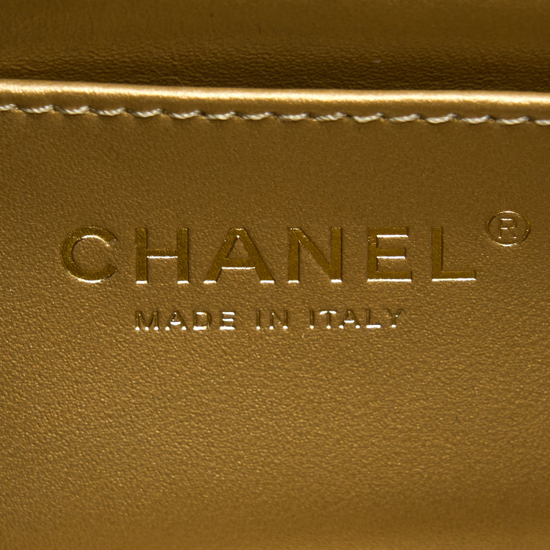 Chanel Pearl Crush Mini Rectangular Lambskin Black With GHW (Microchip)
