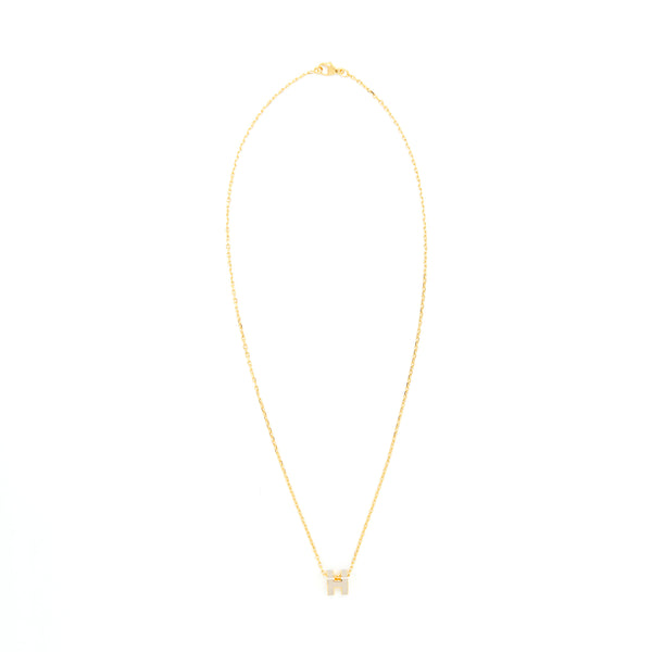 Hermes mini Pop H Pendant Marron Glace GHW