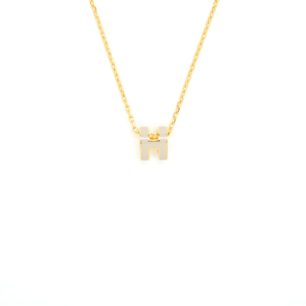 Hermes mini Pop H Pendant Marron Glace GHW