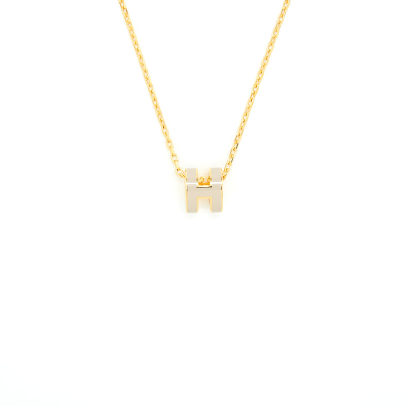 Hermes mini Pop H Pendant Marron Glace GHW