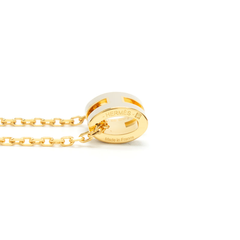 Hermes mini Pop H Pendant Marron Glace GHW