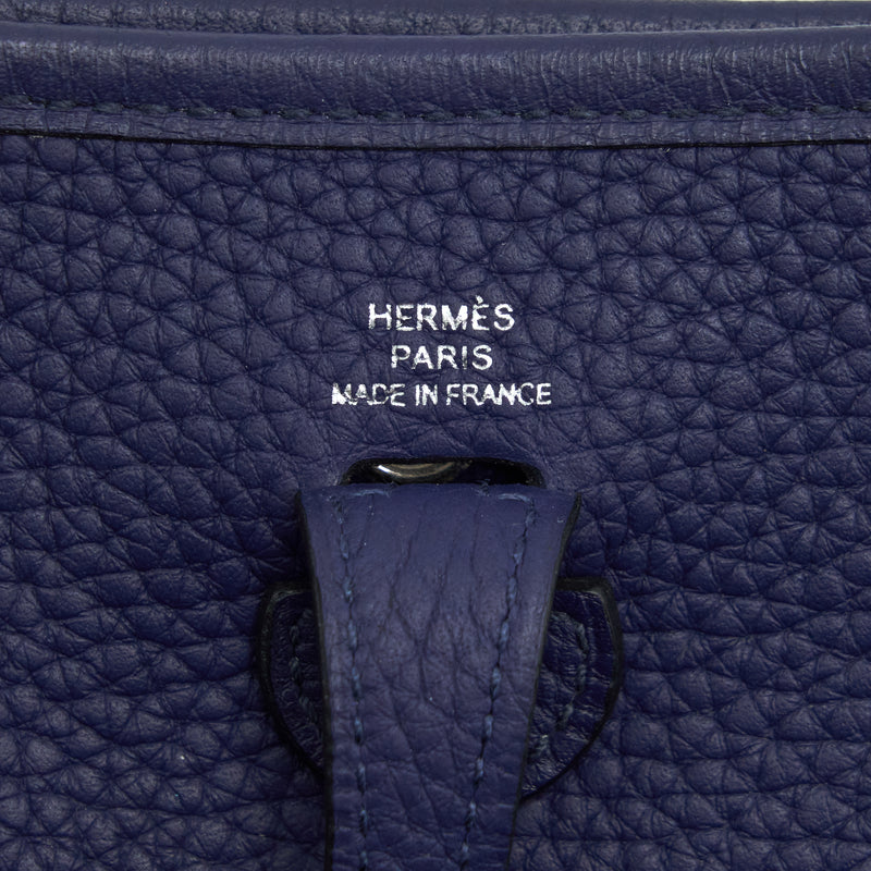 Hermes Mini Evelyne 16 Amazon Bag Blue Encre SHW Stamp D