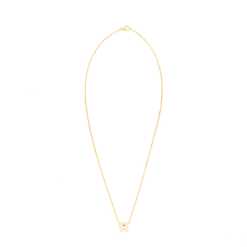 Hermes Mini Pop H pendant rose dragee GHW