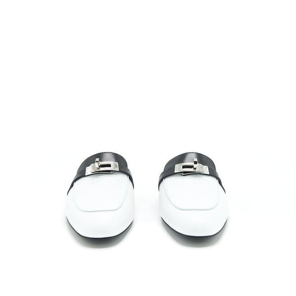 Hermes Size38 Oz Mule Blanc / Noir