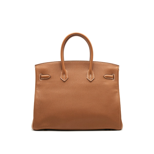 HERMES BIRKIN 35 GOLD GHW STAMP P