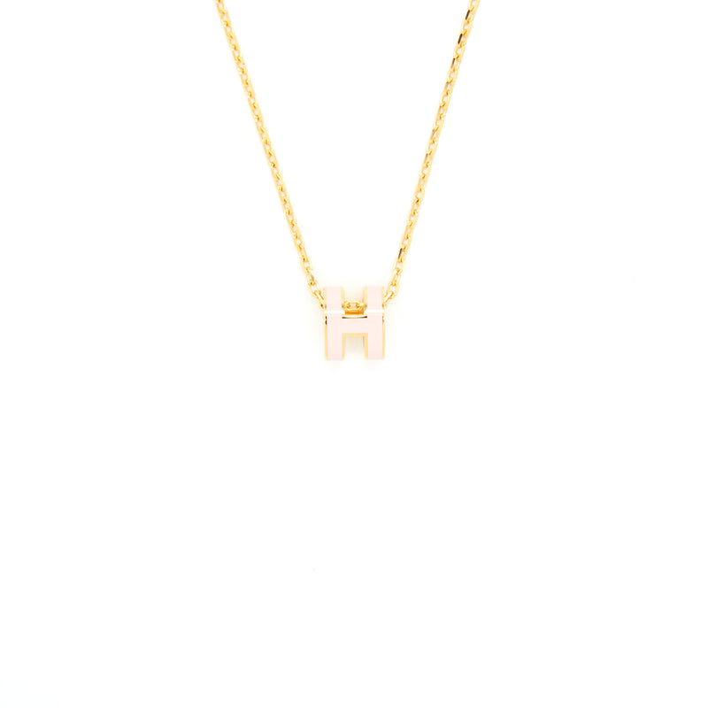 Hermes Mini Pop H pendant rose dragee GHW