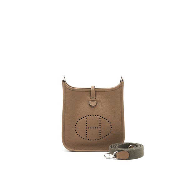 Hermes mini Evelyne 16 Amazon Bag beige De weimar/ Gris etan