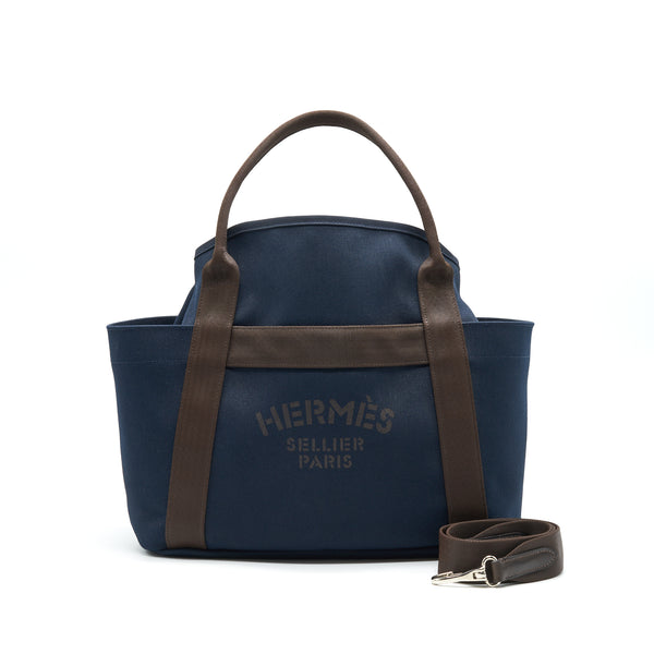 Hermes the grooming Bag Blue Navy/ Feu