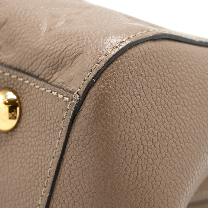 Louis Vuitton Montaigne MM Monogram Empreinte Dark Beige GHW