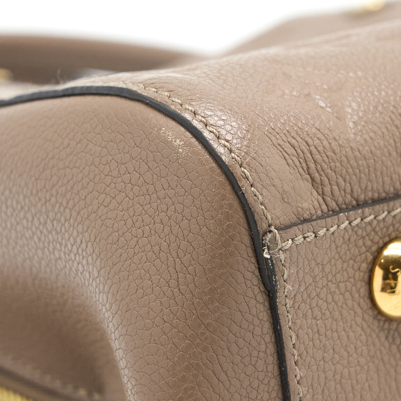 Louis Vuitton Montaigne MM Monogram Empreinte Dark Beige GHW