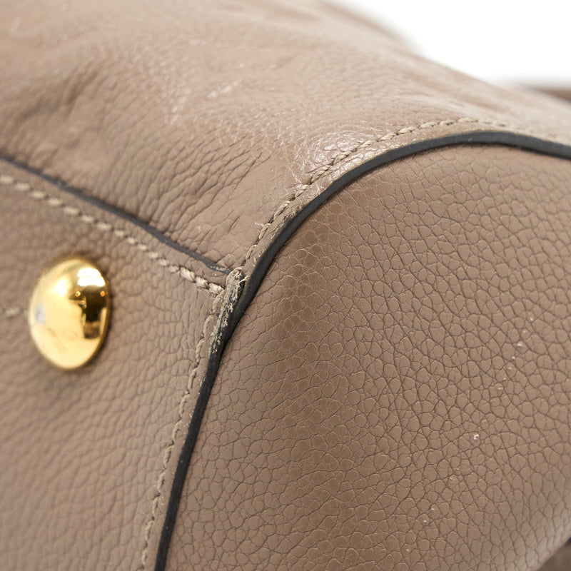 Louis Vuitton Montaigne MM Monogram Empreinte Dark Beige GHW