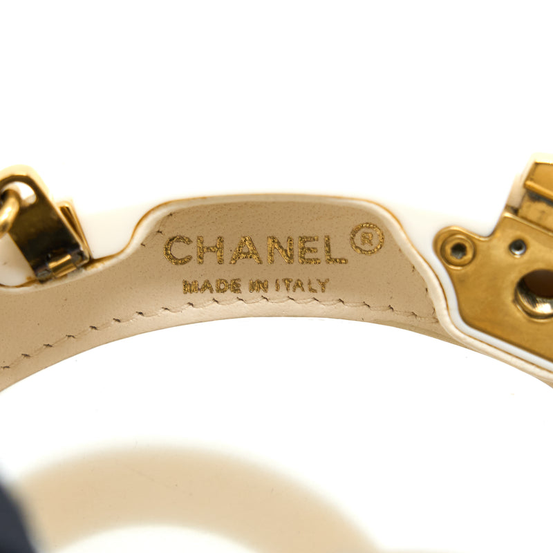 Chanel Runway White Crystal Round Evening Clutch Shoulder Bag Box GHW