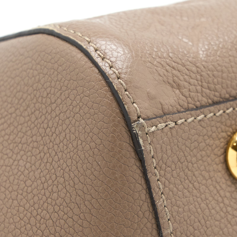 Louis Vuitton Montaigne MM Monogram Empreinte Dark Beige GHW