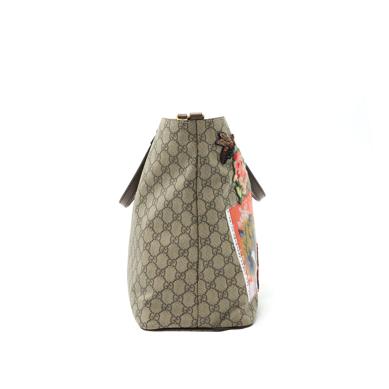 Gucci Supreme canvas tote Bag with sticker