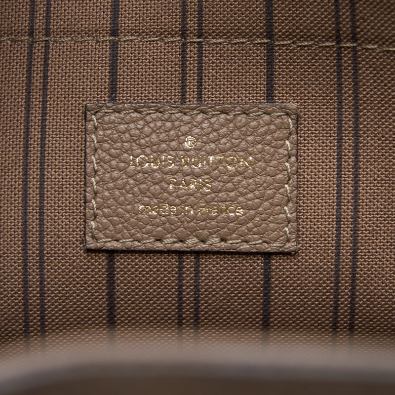 Louis Vuitton Montaigne MM Monogram Empreinte Dark Beige GHW