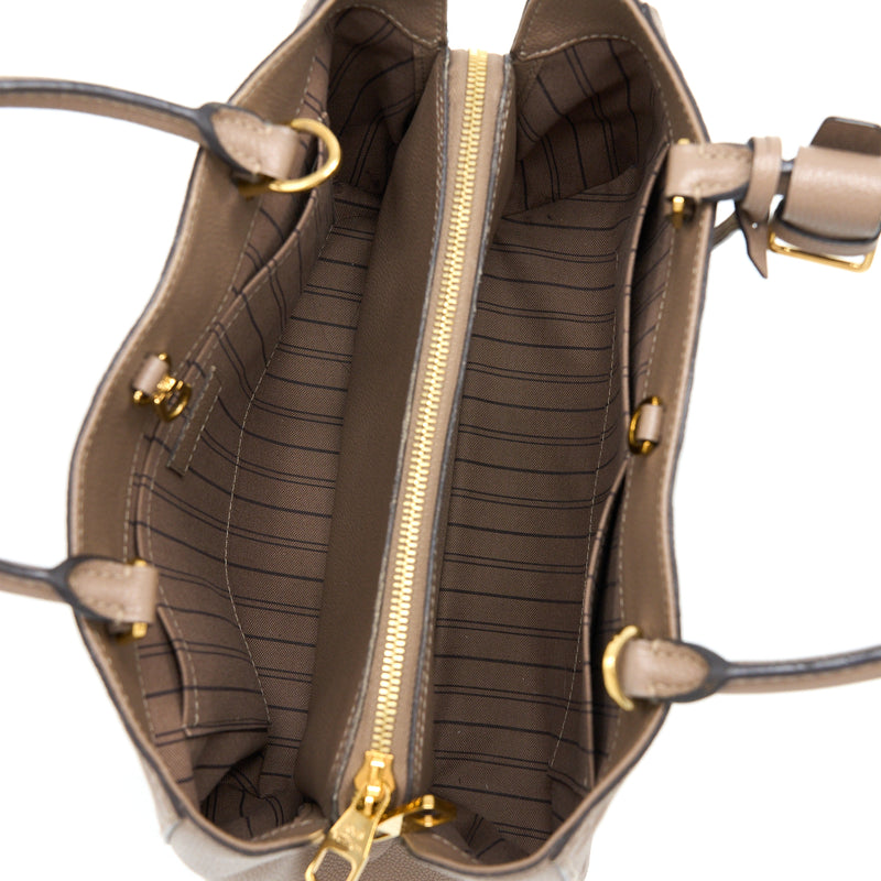 Louis Vuitton Montaigne MM Monogram Empreinte Dark Beige GHW