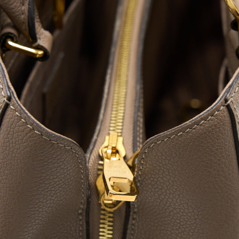 Louis Vuitton Montaigne MM Monogram Empreinte Dark Beige GHW