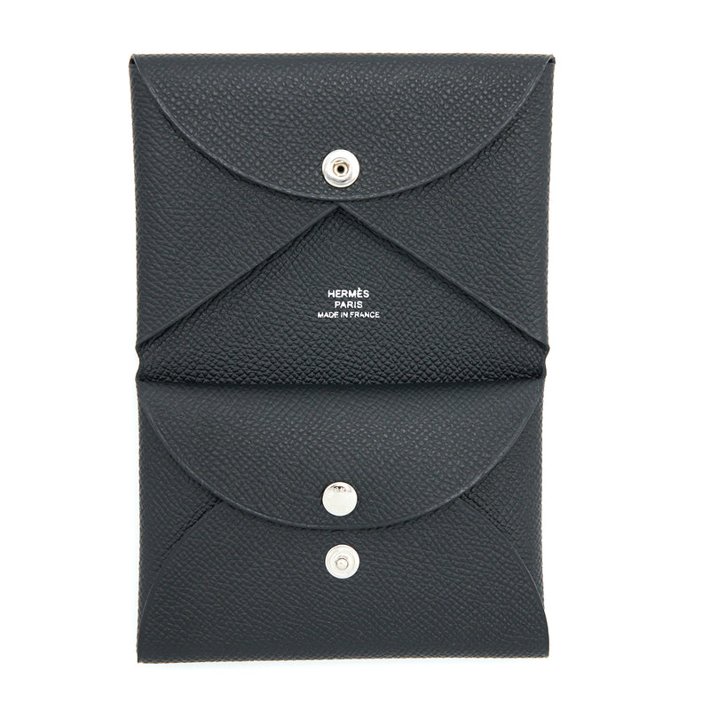 Hermes Calvi Duo Epsom Black Stamp U