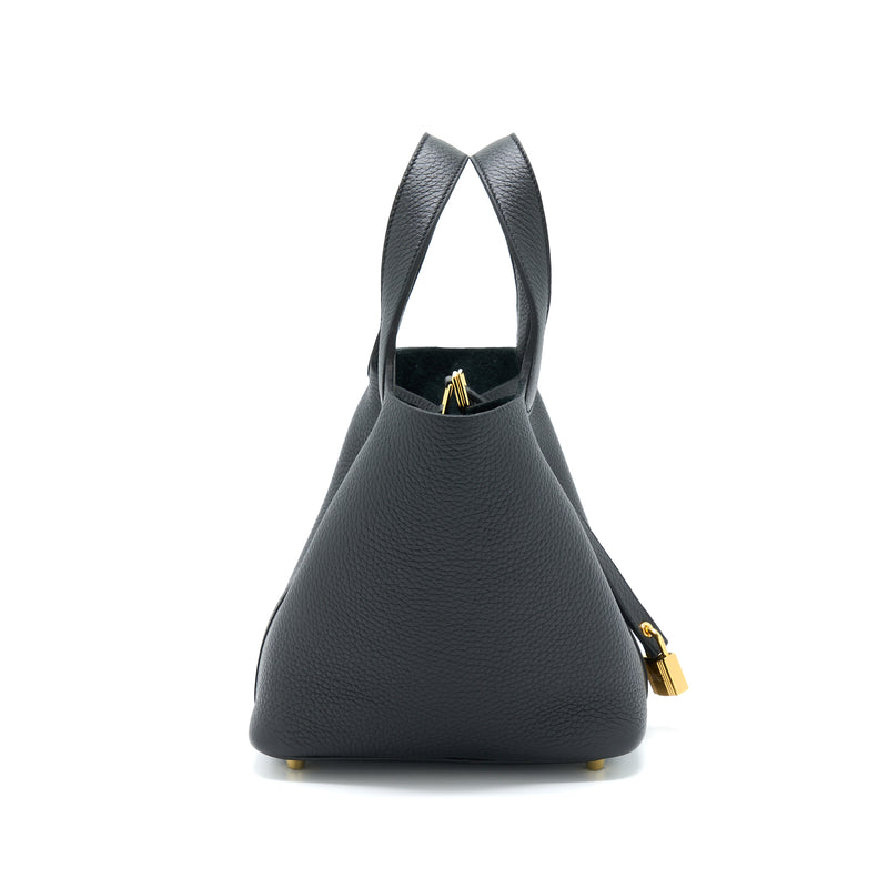 Hermes Picotin 18 Lock Bag Clemence Black GHW Stamp U
