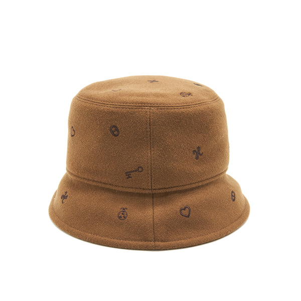 Hermes Size 58 Debbie Charms Bucket Hat Brown